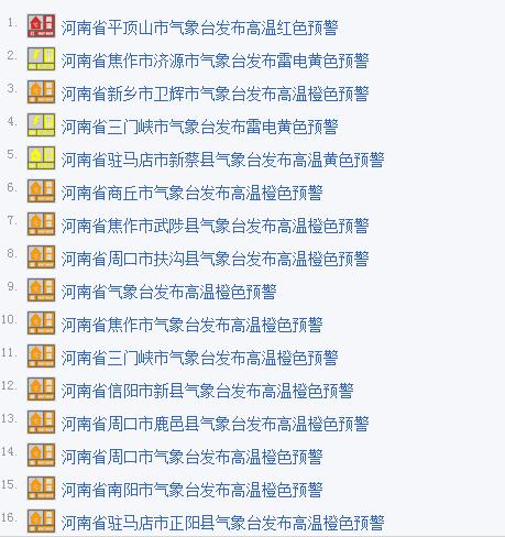河南多地發(fā)布高溫預(yù)警 河南多地發(fā)布高溫預(yù)警