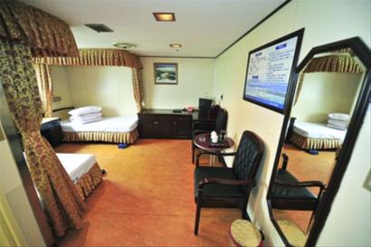 “椰香公主”號內(nèi)部設施。據(jù)記者了解，高端的豪華商務艙、特等艙、一等艙都被用于公務接待。 /CFP