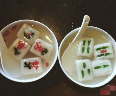 來(lái)碗清一色！火鍋店推出創(chuàng)意麻將湯圓