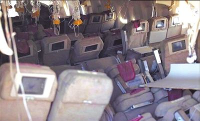 7日，美國(guó)舊金山，失事客機(jī)內(nèi)景曝光。圖/CFP