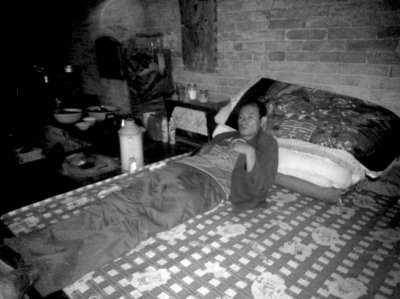 昨晚，張會英的丈夫接受采訪。記者 懷若谷/攝