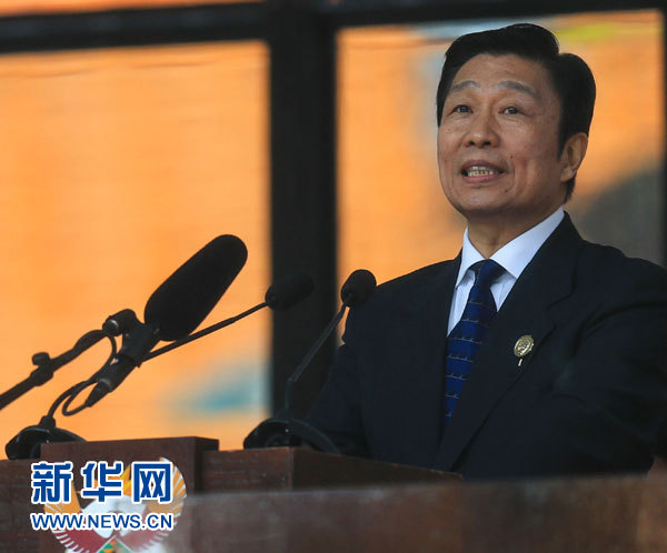 12月10日，國家副主席李源潮在南非約翰內(nèi)斯堡出席南非政府為前總統(tǒng)曼德拉舉行大型官方追悼活動并致辭。