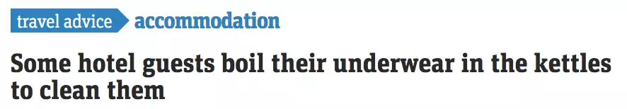 太惡心！女游客竟用酒店燒水壺煮自己的臟內(nèi)褲