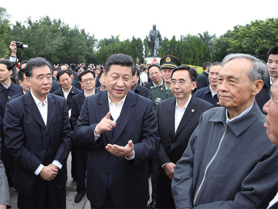 2012 年12 月，習(xí)近平任中共中央總書記后首次離京，即到改革前沿的廣東考察