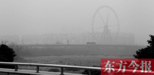 我看！我再看！我都看不見世紀歡樂園的巨大摩天輪了，送孩子上學的路，真快看不清了