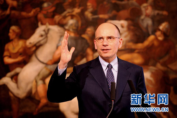  2月13日，意大利政府總理恩里科·萊塔宣布辭職。