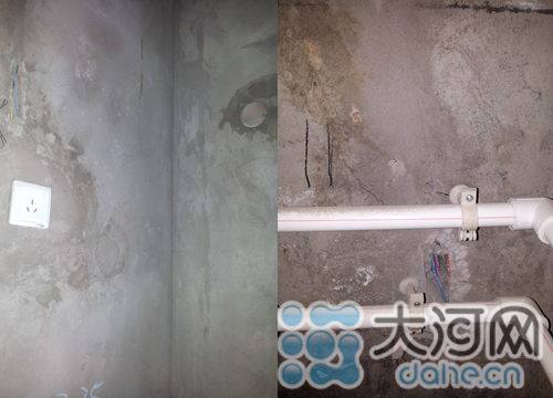 空調(diào)專用線路，用電負(fù)荷較大 圖為衛(wèi)生間電線走線