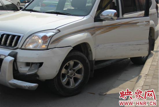 涉嫌酒駕的肇事車輛。