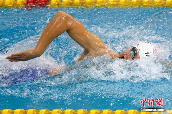 資料圖：9月21日上午，仁川亞運會游泳比賽在文鶴樸泰桓游泳館拉開大幕。