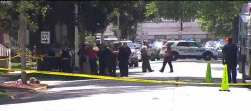 視頻截圖：雙方發(fā)生槍戰(zhàn)的居住區(qū)。