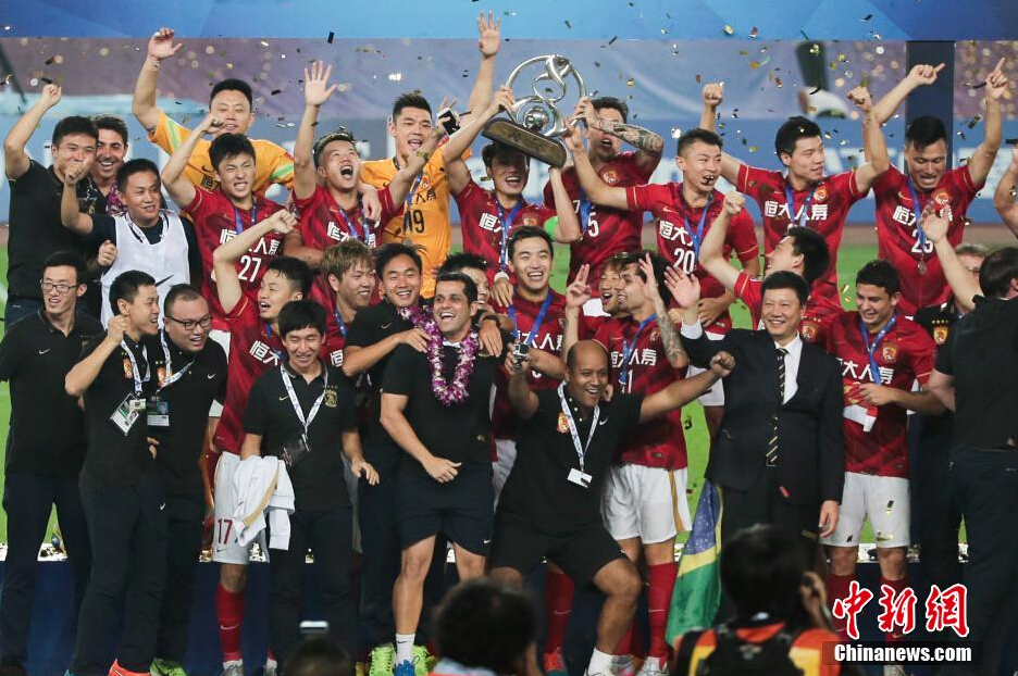 恒大隊(duì)主場(chǎng)1球獲勝，三年內(nèi)第二次獲得亞冠冠軍。