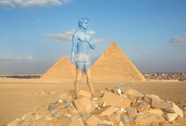 美藝術(shù)家彩繪模特“隱身”世界七大奇跡 美藝術(shù)家彩繪模特“隱身”世界七大奇跡