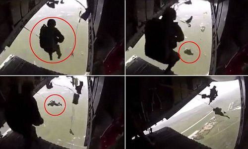 墨西哥士兵跳傘出事故:被 墨西哥士兵跳傘出事故:被