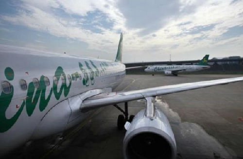 資料圖片：上海虹橋機場?？康囊患艽呵锖娇湛蜋C。（圖片來源：路透社）