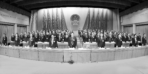 　1月20日下午，省十二屆人大三次會議閉幕　河南日報(bào)記者 郭宇/攝