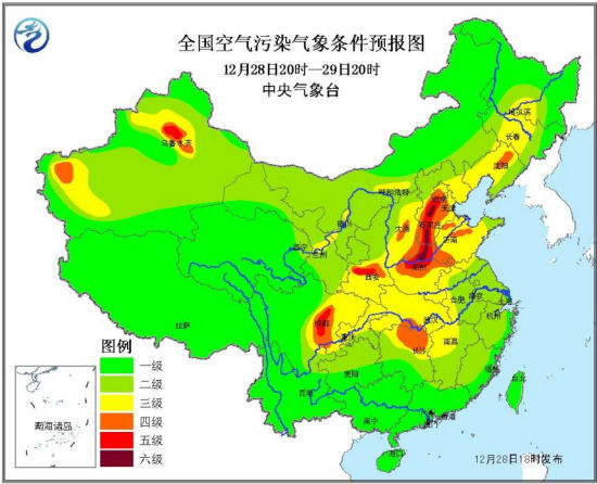京津魯及冀中南、豫北將有輕到中度霾局地重度霾