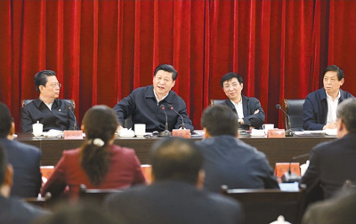 3月18日，習(xí)近平聽(tīng)取蘭考縣教育實(shí)踐活動(dòng)情況匯報(bào)，并發(fā)表重要講話。